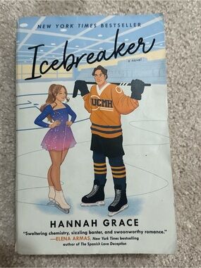 Icebreaker by Hannah Grace - Illustrated Blue & Orange Cover